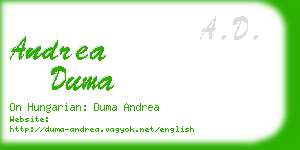 andrea duma business card